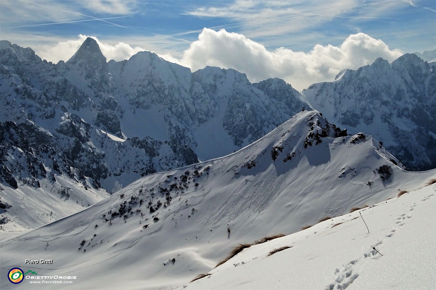 52 Vista verso il Cimon della Bagozza e il Campioncino che tra poco saliremo.JPG